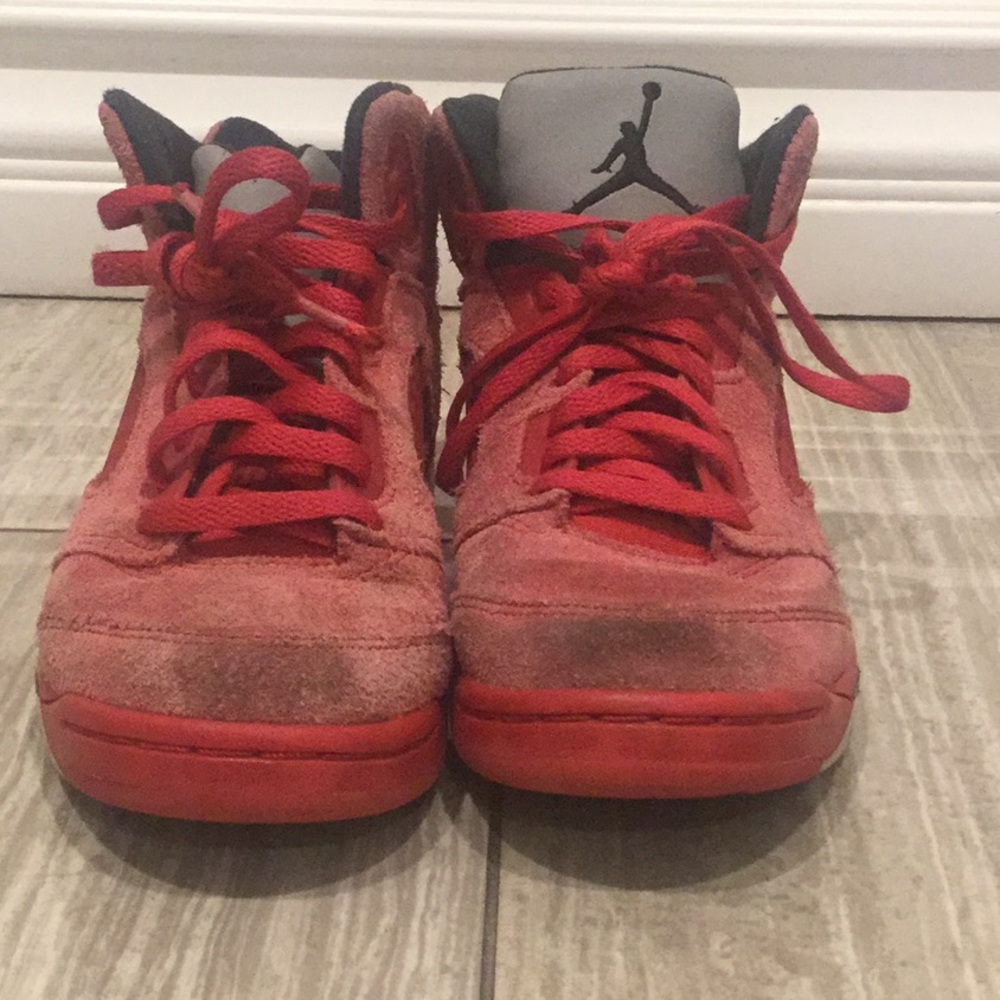 Red Jordan fours!!!!!!!